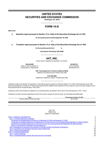 Thumbnail AXT Inc
 10-Q Quarterly Report FY 