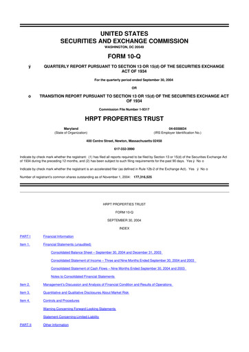 Vorschaubild Equity Commonwealth 10-Q Quartalsbericht  
