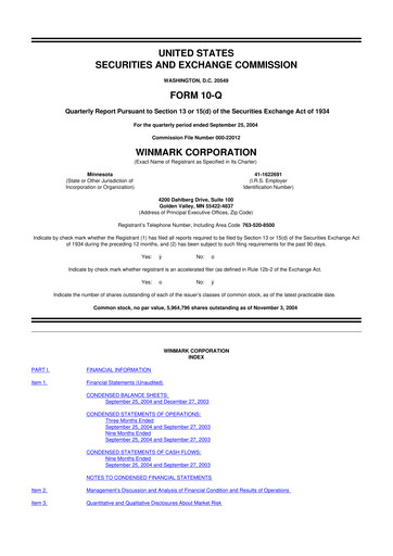 Thumbnail Winmark 10-Q Quarterly Report FY 