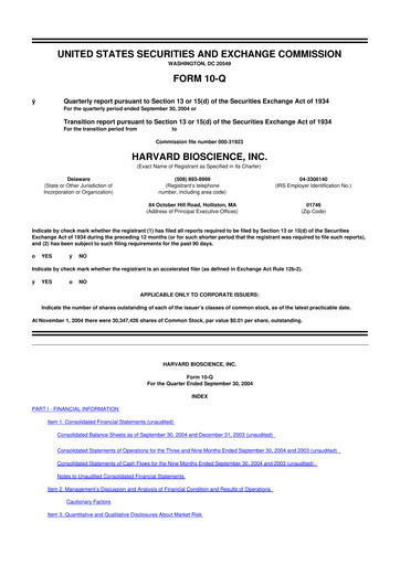 Thumbnail Harvard Bioscience 10-Q Quarterly Report FY 