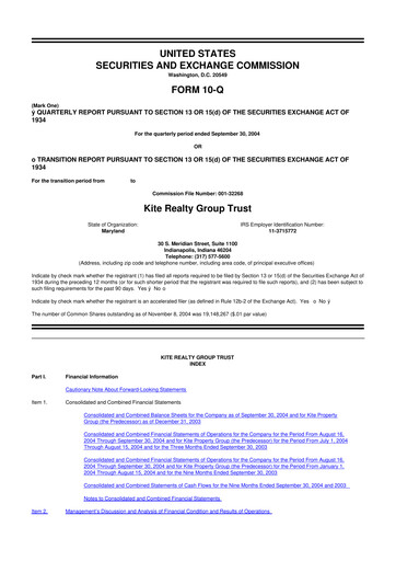 Thumbnail Kite Realty 10-Q Quarterly Report FY 