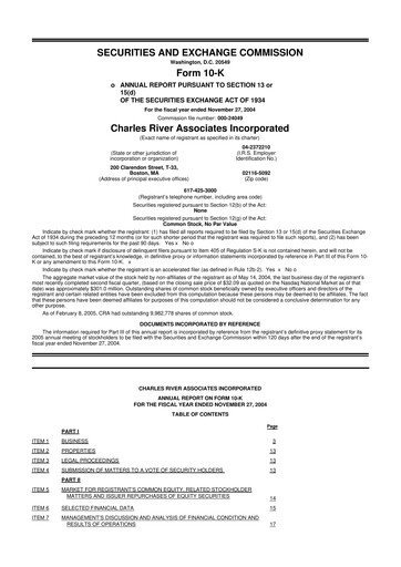 Vorschaubild CRA International
 10-K Jahresbericht 