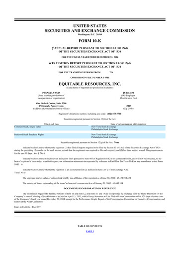 Thumbnail EQT Corporation
 10-K Annual Report 