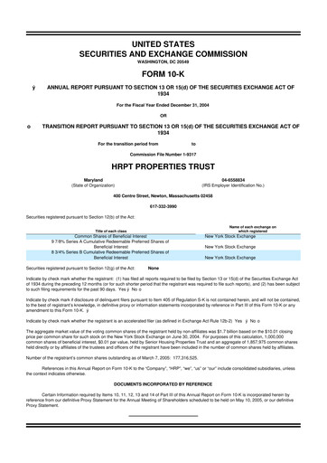 Vorschaubild Equity Commonwealth 10-K Jahresbericht 