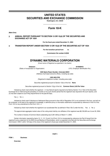 Thumbnail DMC Global 10-K Annual Report 