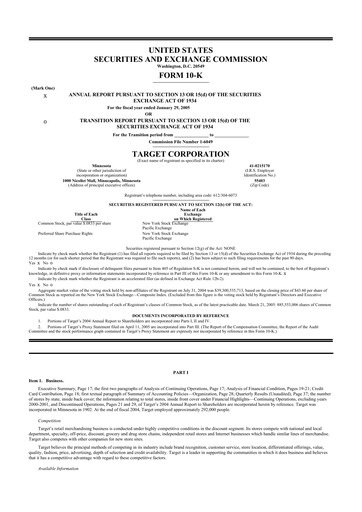 Thumbnail Target 10-K Annual Report 