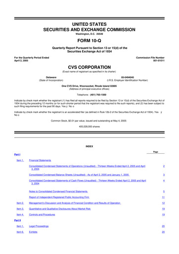 Vorschaubild CVS Health 10-Q Quartalsbericht  