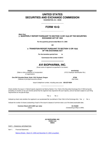 Thumbnail Sarepta Therapeutics
 10-Q Quarterly Report FY 