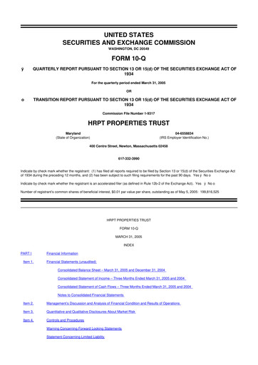 Vorschaubild Equity Commonwealth 10-Q Quartalsbericht  