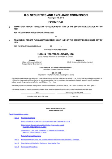 Thumbnail Achieve Life Sciences
 10-Q Quarterly Report FY 