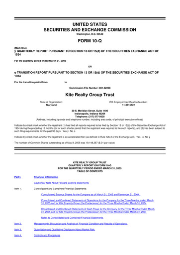 Thumbnail Kite Realty 10-Q Quarterly Report FY 