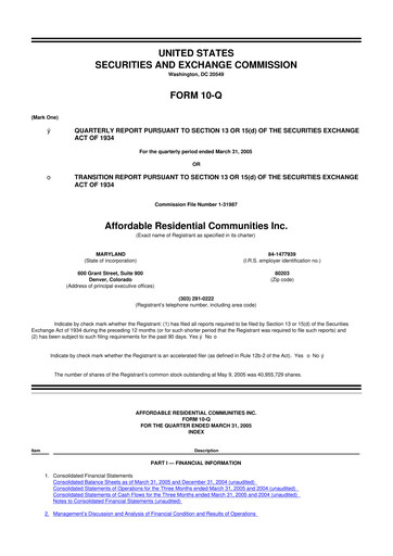 Miniature Hilltop Holdings 10-Q Rapport trimestriel  