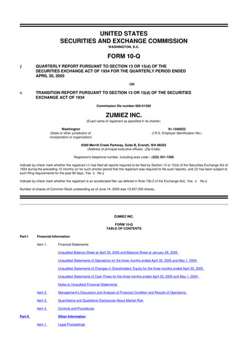 Thumbnail Zumiez 10-Q Quarterly Report FY 