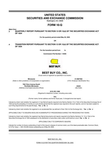 Thumbnail Best Buy 10-Q Quarterly Report FY 