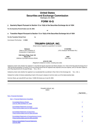 Thumbnail Triumph Group
 10-Q Quarterly Report FY 