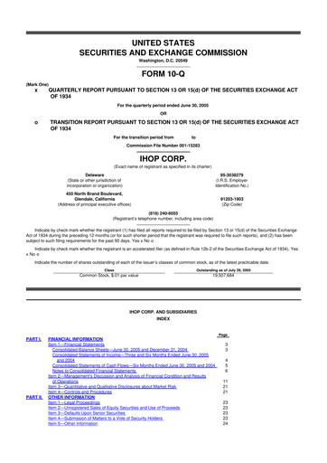 Thumbnail Dine Brands Global 10-Q Quarterly Report FY 