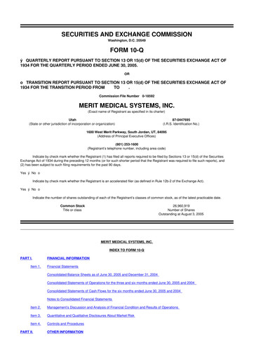 Thumbnail Merit Medical 10-Q Quarterly Report FY 