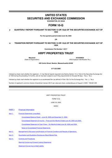 Vorschaubild Equity Commonwealth 10-Q Quartalsbericht  