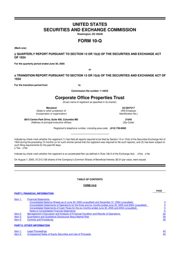 Thumbnail COPT Defense Properties 10-Q Quarterly Report FY 