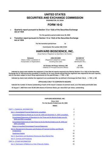 Thumbnail Harvard Bioscience 10-Q Quarterly Report FY 