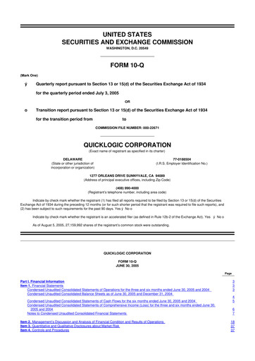 Thumbnail Quicklogic 10-Q Quarterly Report FY 