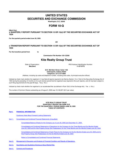 Thumbnail Kite Realty 10-Q Quarterly Report FY 