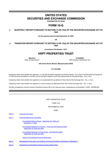 Vorschaubild Equity Commonwealth 10-Q Quartalsbericht  