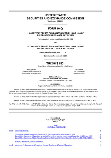 Thumbnail Tucows 10-Q Quarterly Report FY 