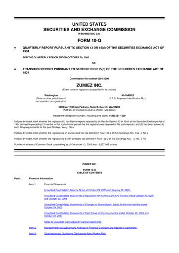 Thumbnail Zumiez 10-Q Quarterly Report FY 