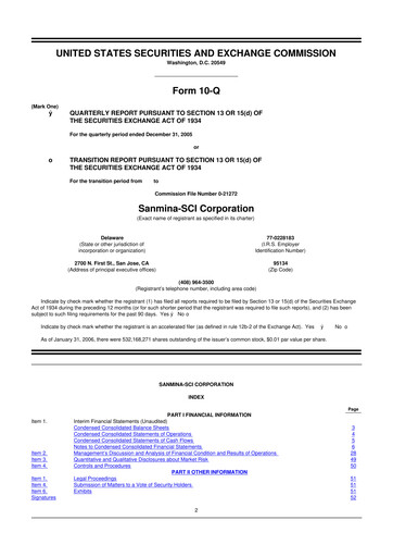 Vorschaubild Sanmina 10-Q Quartalsbericht  