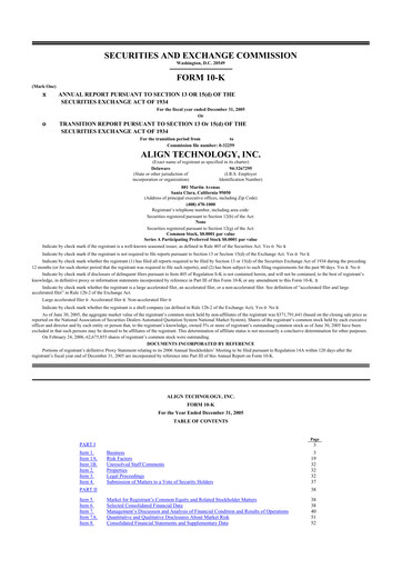 Thumbnail Align Technology
 10-K Annual Report 