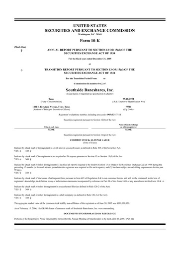 Thumbnail Southside Bancshares 10-K Annual Report 