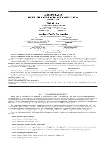 Thumbnail Louisiana-Pacific
 10-K Annual Report 