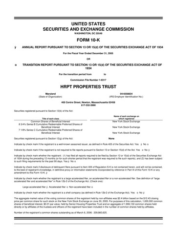 Vorschaubild Equity Commonwealth 10-K Jahresbericht 