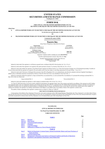 Thumbnail Tucows 10-K Annual Report 