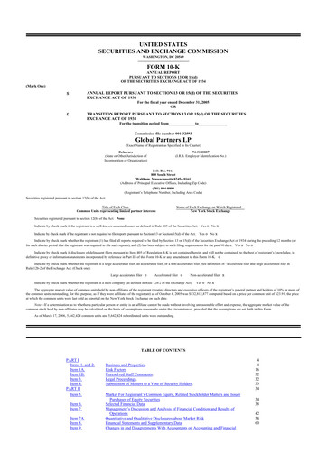 Thumbnail Global Partners LP 10-K Annual Report 