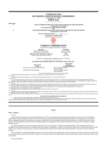 Thumbnail Target 10-K Annual Report 