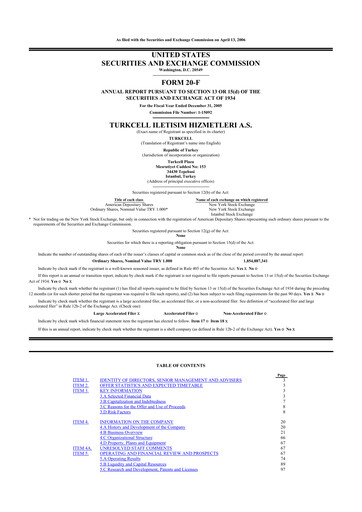 Thumbnail Turkcell 20-F Annual Report 