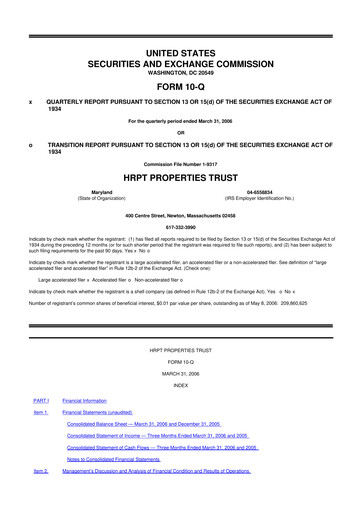 Vorschaubild Equity Commonwealth 10-Q Quartalsbericht  