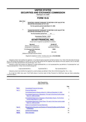 Thumbnail Safehold
 10-Q Quarterly Report FY 