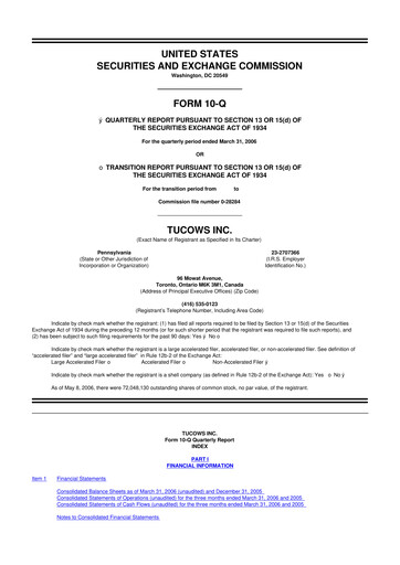 Thumbnail Tucows 10-Q Quarterly Report FY 