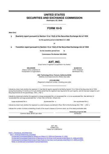 Thumbnail AXT Inc
 10-Q Quarterly Report FY 