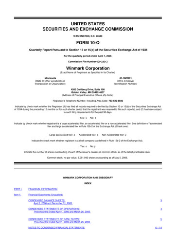 Thumbnail Winmark 10-Q Quarterly Report FY 