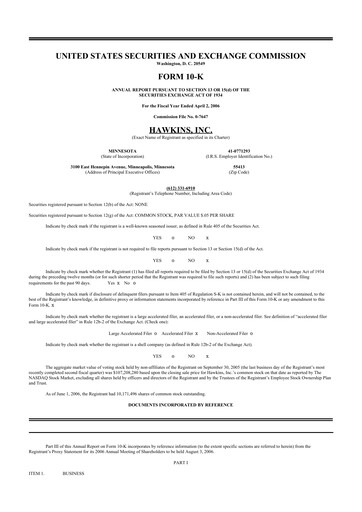 Thumbnail Hawkins 10-K Annual Report 