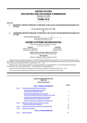 Miniature Adobe 10-Q Rapport trimestriel  