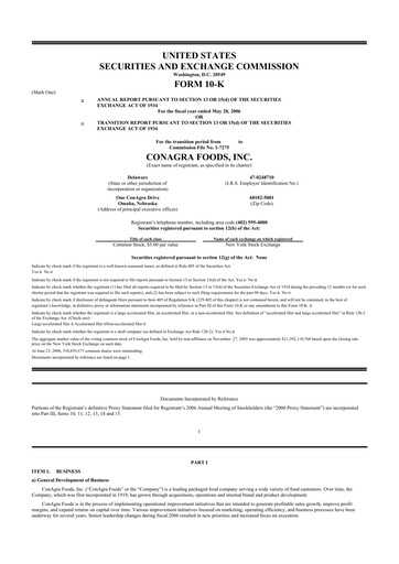 Thumbnail Conagra Brands
 10-K Annual Report 