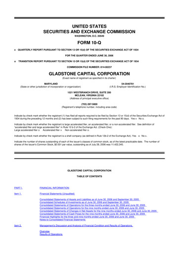 Thumbnail Gladstone Capital Corporation 10-Q Quarterly Report FY 