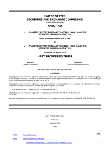 Vorschaubild Equity Commonwealth 10-Q Quartalsbericht  
