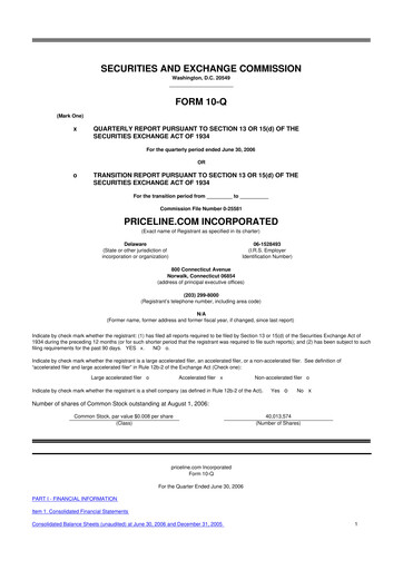 Thumbnail Booking Holdings (Booking.com) 10-Q Quarterly Report FY 