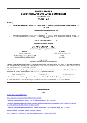 Thumbnail ASGN 10-Q Quarterly Report FY 